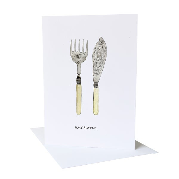 Fancy a Spoon Greetings Card