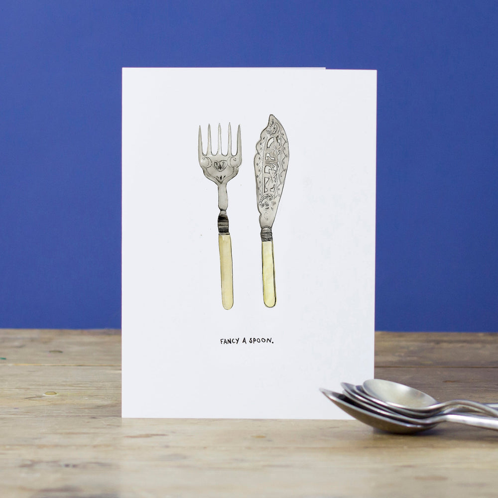 Fancy a Spoon Greetings Card