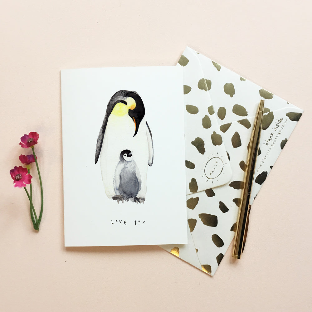 Love you Penguin Mother's Day Card