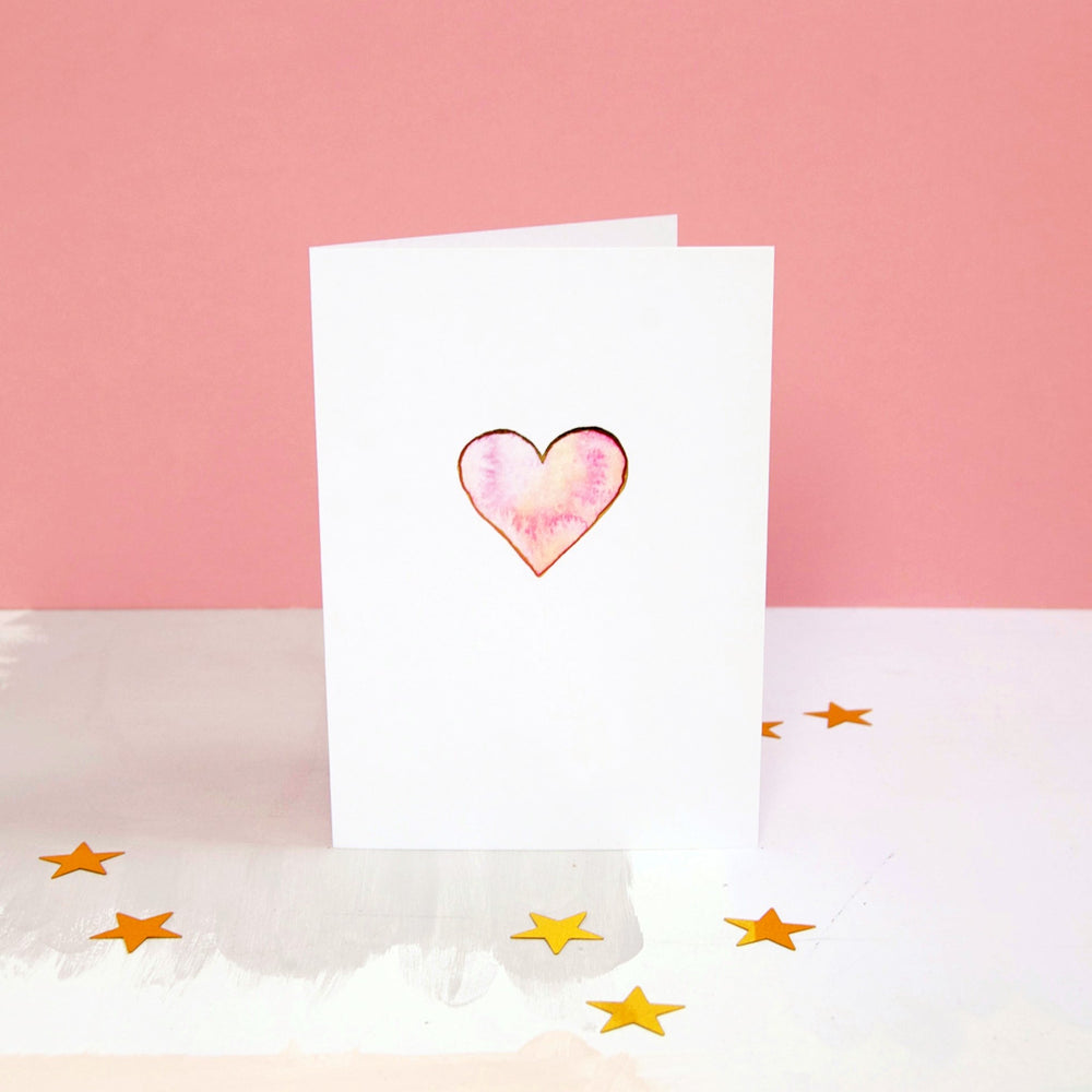 Heart Gold Foil Greeting Card