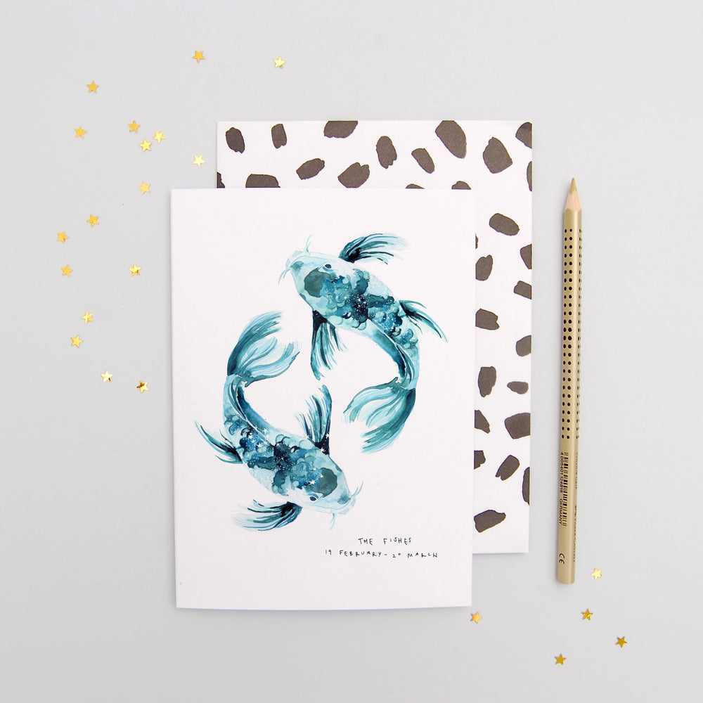 The Fish Pisces Zodiac Greetings Card
