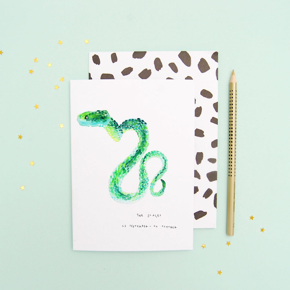 The Scales Libra Zodiac - Recycled Paper Notebook