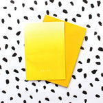 Yellow Ombre Hello Greetings Card