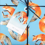 "Let it Snow" Jumping Fox Eco-Friendly Recycled Gift Tag