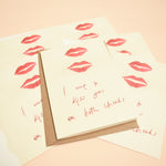 I want to kiss you on both cheeks Greeting Card