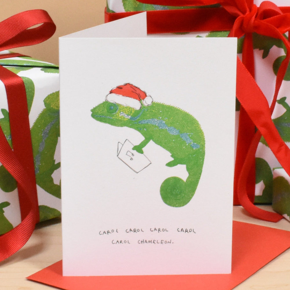Carol Chameleon Christmas Card