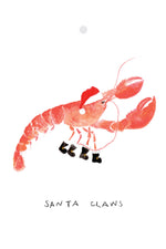 Santa Claws Lobster Eco-Friendly Recycled Gift Tags
