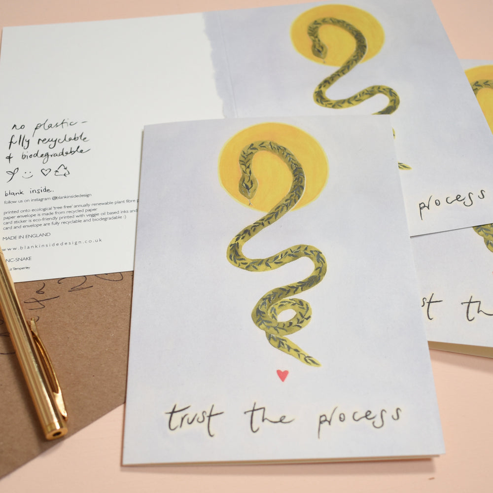 Trust the Process Snake Ecological Greeting Card