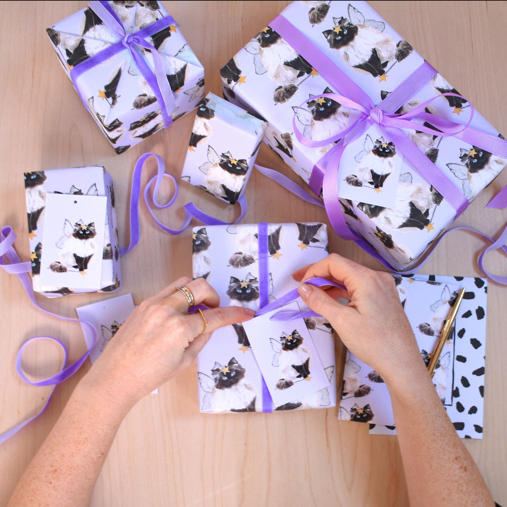 Fairy Cat Eco-Friendly Recycled Wrapping Paper