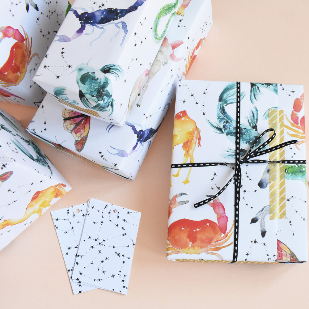 Zodiac Recycled Wrapping Paper