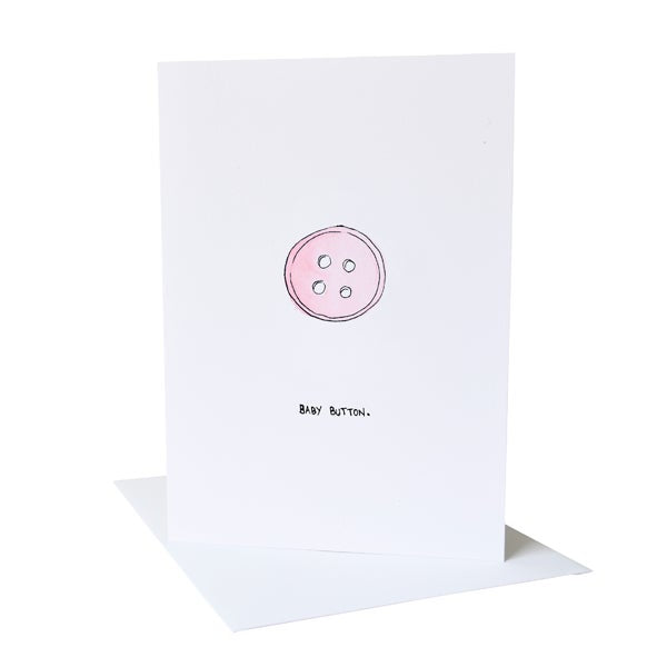 Baby Button Greetings Card