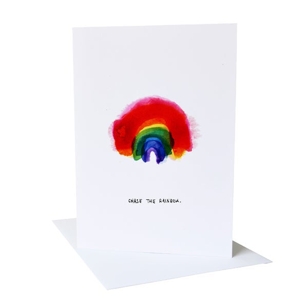 Chase the Rainbow Greetings Card