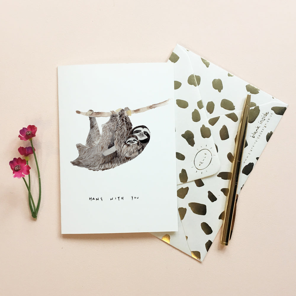 Hang with you Sloth Mother's Day Card
