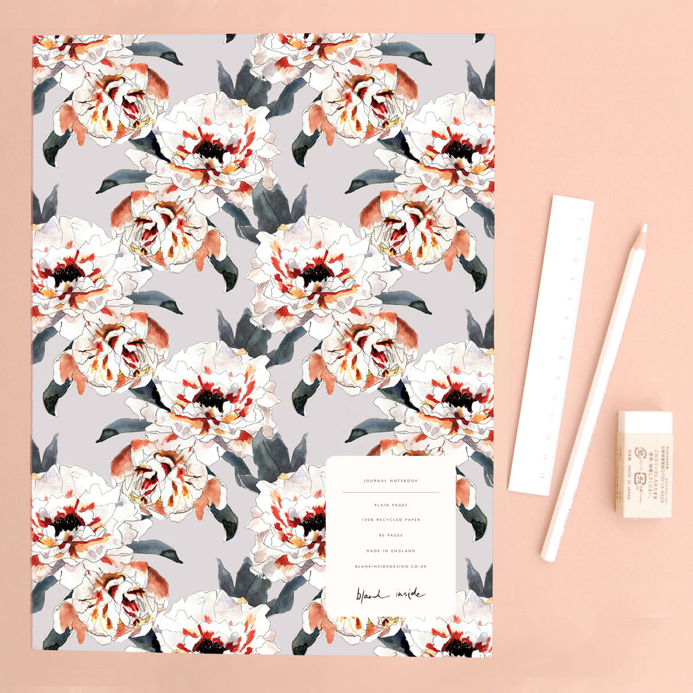 Peony Recycled Paper Notebook