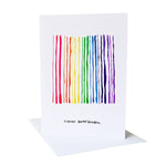 "Streaky Rainbow" Greetings Card
