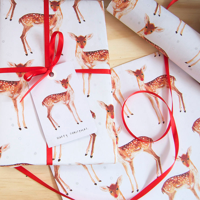 Fawn In The Snow Eco-Friendly Recycled Gift Tags