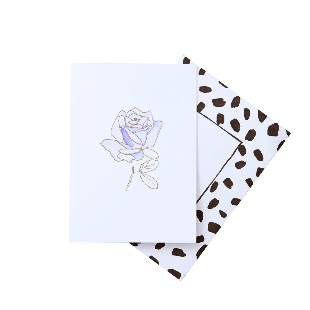 Rose gold foil greeting card