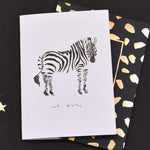 Bah Humbug Zebra Christmas Card