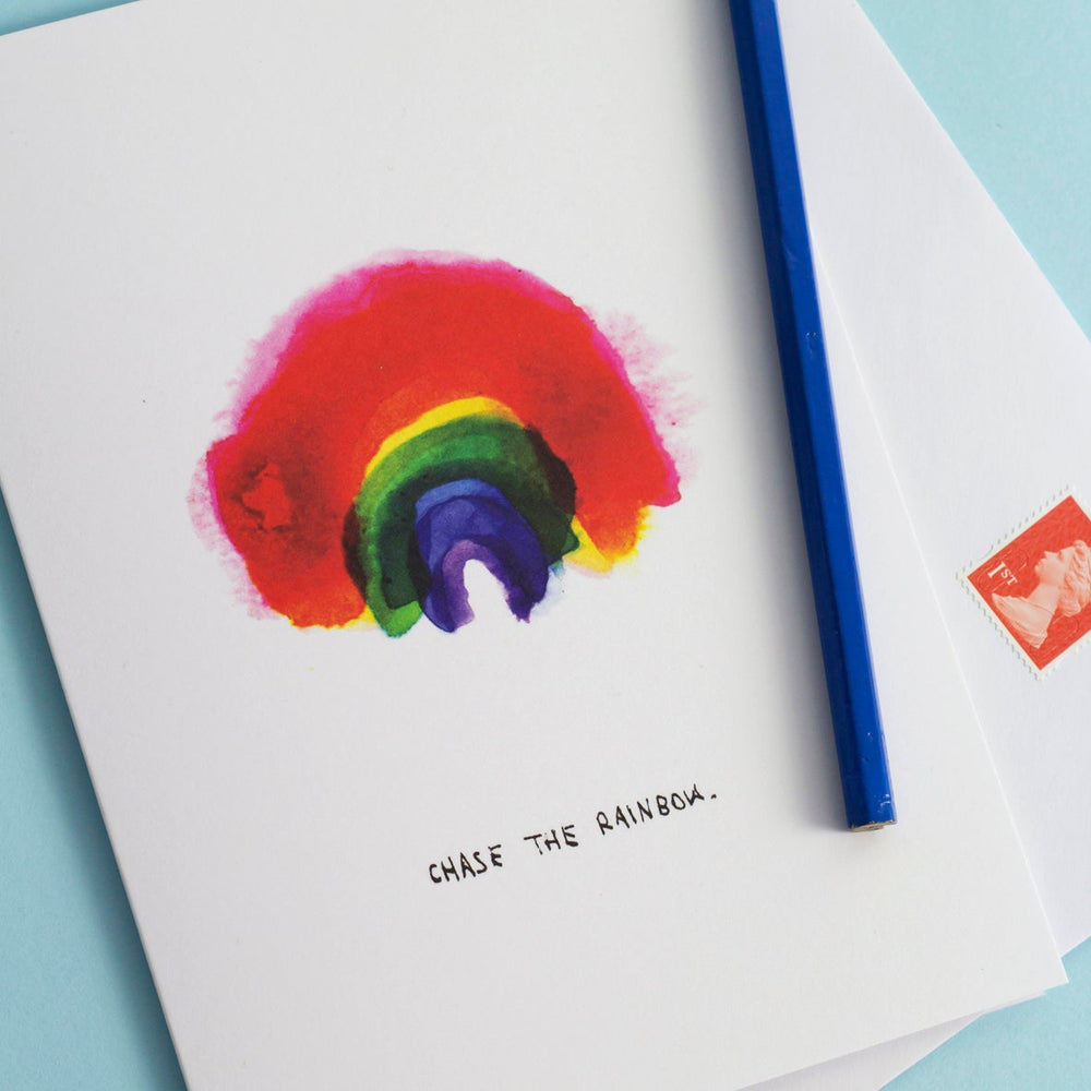 Chase the Rainbow Greetings Card