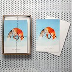 Jumping Fox Christmas Card Boxed set of eight