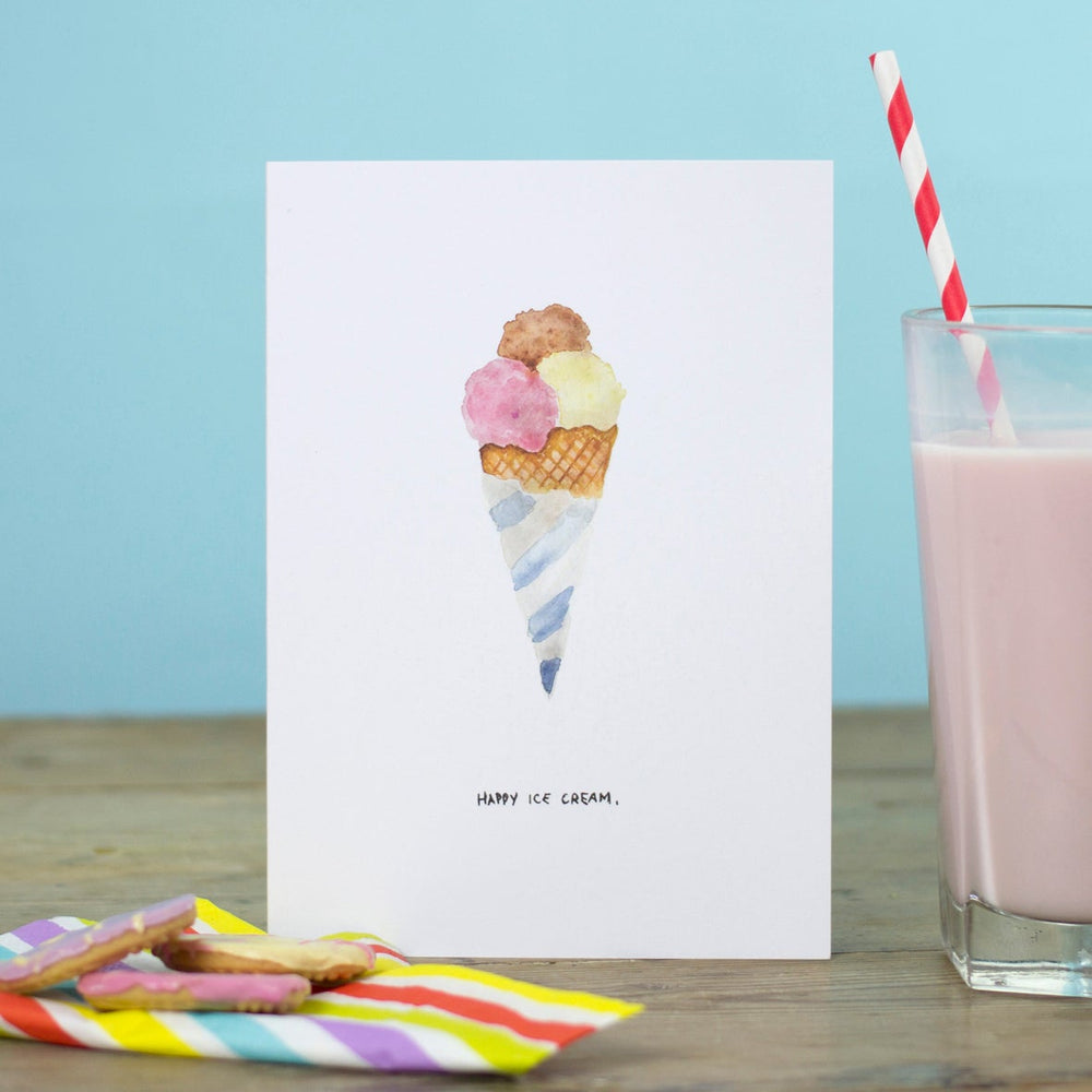 Happy Ice Cream greetings card