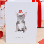 Le Petit Noel French Bulldog Puppy Christmas Card