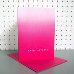 Pink Ombre Happy Birthday Greetings Card
