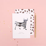 The Bull Taurus Zodiac Greetings Card