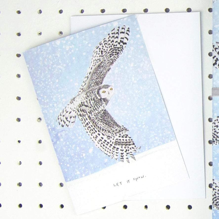 Snowy Owl Christmas Card