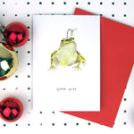 Gizza Kiss Frog Christmas Card