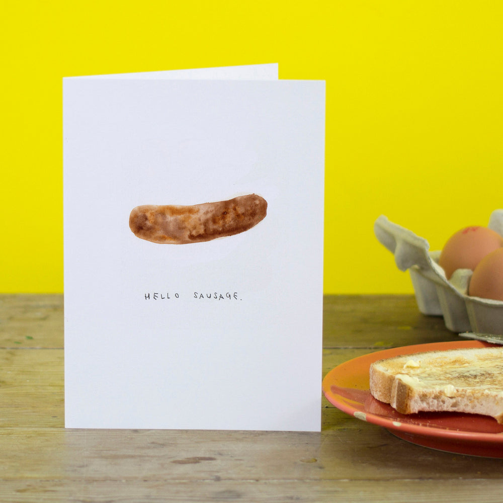 Hello Sausage Greetings Card