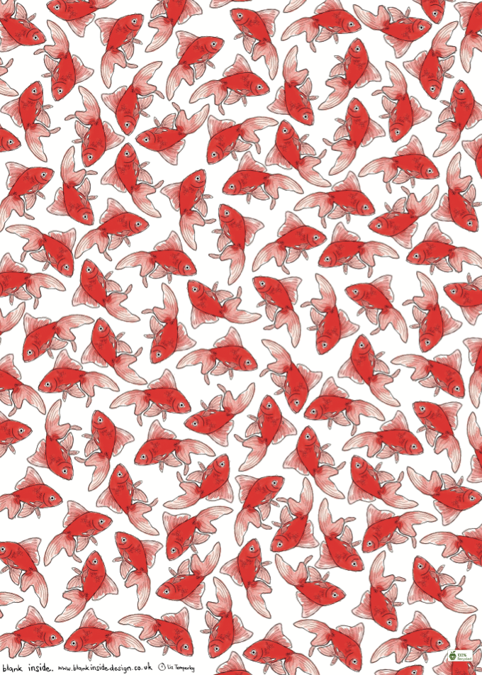 Goldfish Eco Wrapping Paper